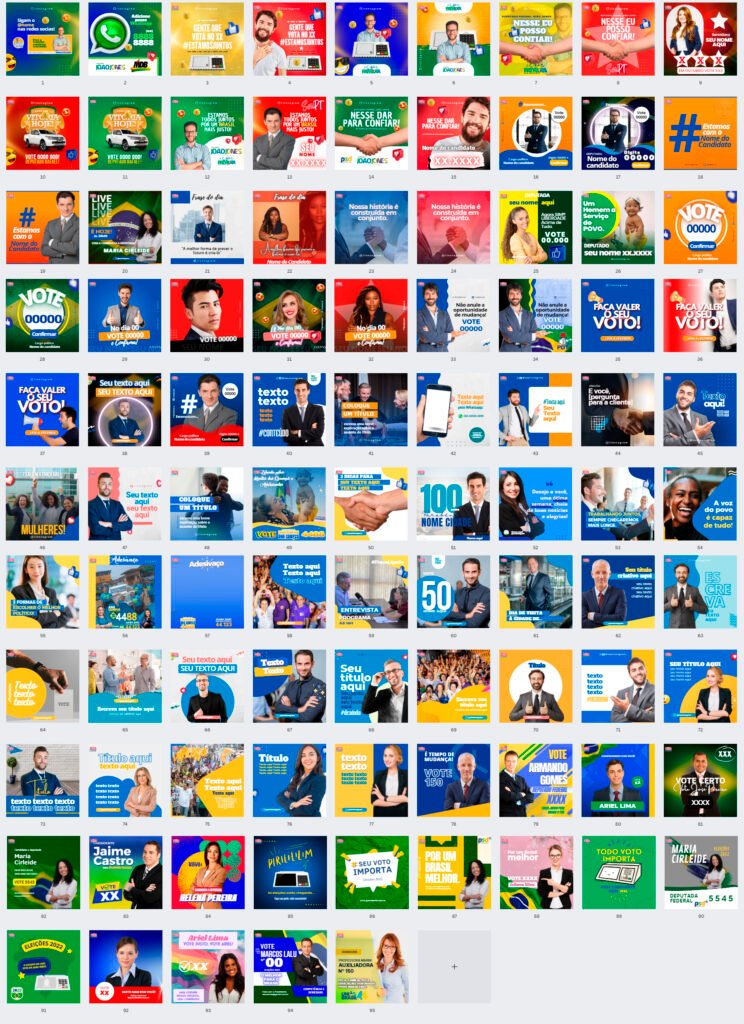 POLITICA 01 135 TEMPLATES CANVA Mega Pack Do Designer Legacy